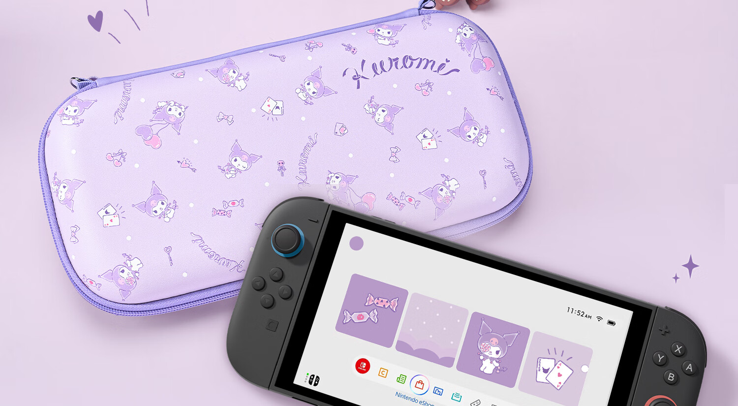 Jixiang Swtich2 Storage Bag, NS2 Big Ear Dog Candy Party Storage Bag, Thin Portable Shockproof Protective Case, Official Sanrio Authorized Slim Storage Bag 3