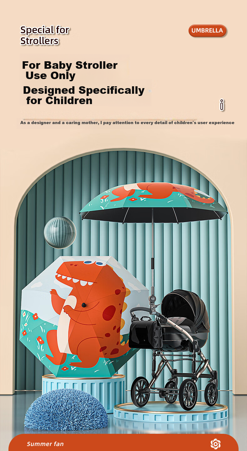 Jingxun Children's Umbrella, Round Corner Sun Umbrella, Sunshade Umbrella, UV Protection Umbrella, Kindergarten Elementary School Student Boys Girls Rain Umbrella 1