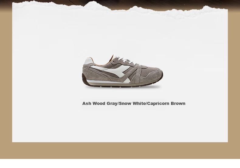 Diadora Men's And Women's Casual Shoes Runmover Synth, Gray/white/brown, Recommend Ordering Half Size Up, Size 36.5 4