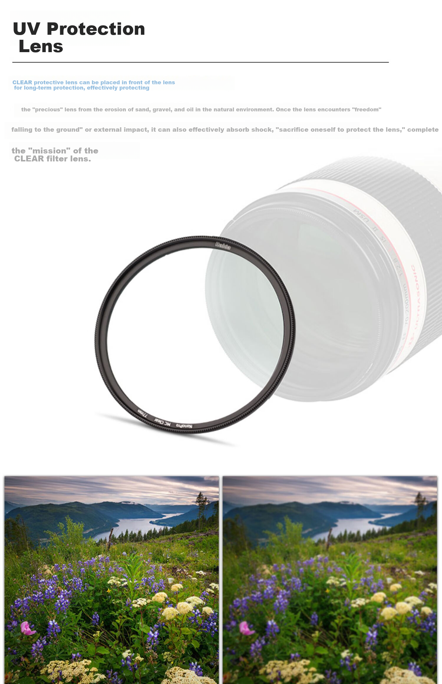 Haida NanoPro UV Filter, 86mm Lens Filter, Nano Double-Sided Multi-Layer Coating, Protective Filter, Waterproof And Stain-Resistant, Suitable for Canon, Sony, Fuji And Other Mirrorless And DSLR Camera Lenses 2