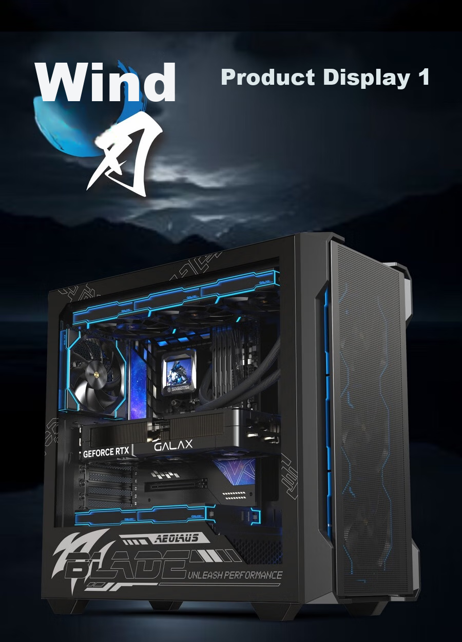 Yingchi Gaming Desktop Computer Case, Black (ATX/TYPE-C/Rapid Disassembly/Back-Mounted Motherboard Compatible/Vertical Graphics Card Installation/Integrated Cable Management/Component Box) 16
