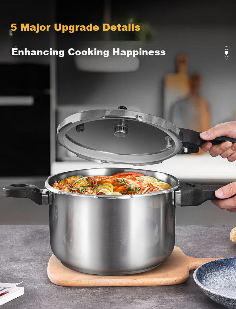 Shuangxi Stainless Steel Pressure Cooker, Compatible with Gas And Induction Stoves, Explosion-Proof, for Home Use, Jiaorui Model, 20cm/4L Capacity 11