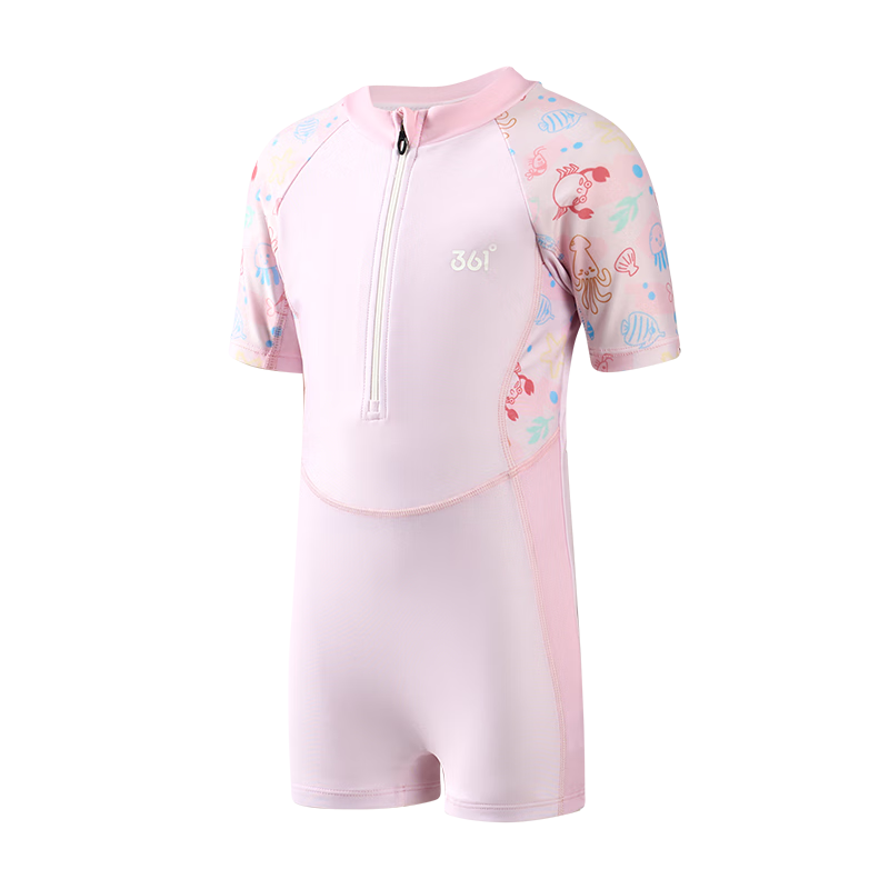 361° Children's Swimsuit One-Piece Square Leg for Girls, Professional Training Swimwear for Toddlers And Older Kids