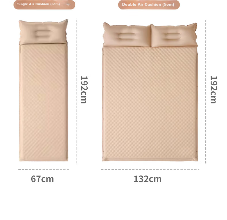 BeiJiLang Automatic Inflatable Mattress, Outdoor Moisture-Proof Thickened Tent Mat, Beach Camping Park Nap Floor Mat, Portable Ground Pad 14