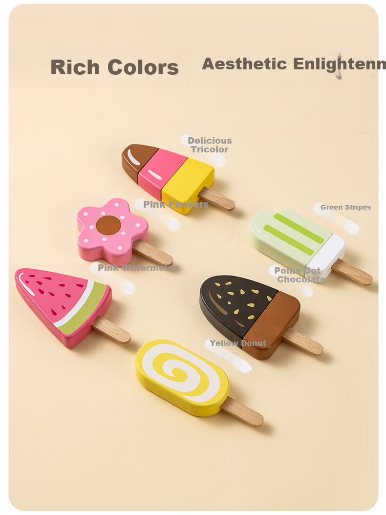 FN Children's Pretend Play Ice Cream Toy Set Kitchen 5 Small Boys Girls Toddlers 1-3 Years Old Birthday Gift 5