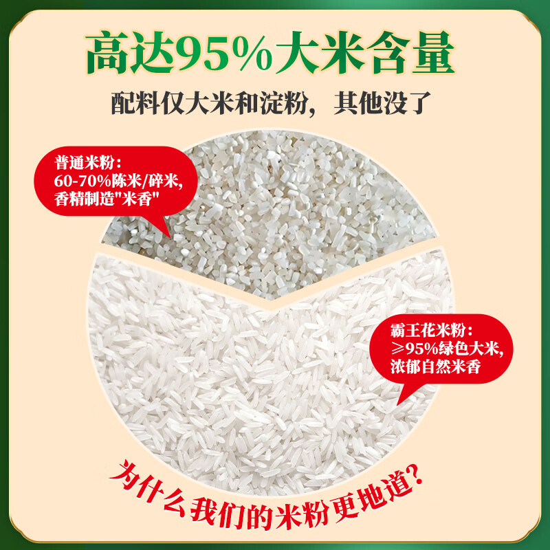 霸王花 广东河源米粉米线 6斤整箱装 排粉粉丝炒米粉 广东客家特产 