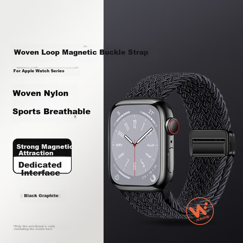 Watchbond Compatible with Apple Watch S11/S12 Band, Apple IWatch Ultra 4/3/2 Band, Braided Loop Clasp for S10/S9/8/7 Men's Style, 46/49mm Wristband