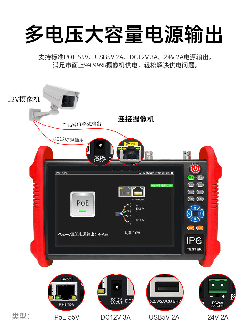 Wanglutong EngineeringPro 7-inch HD 8K Digital Network Video Comprehensive Tester Long Battery Life Camera Remote WiFi Debugging Engineering Device IPC-9900Pro+ 2