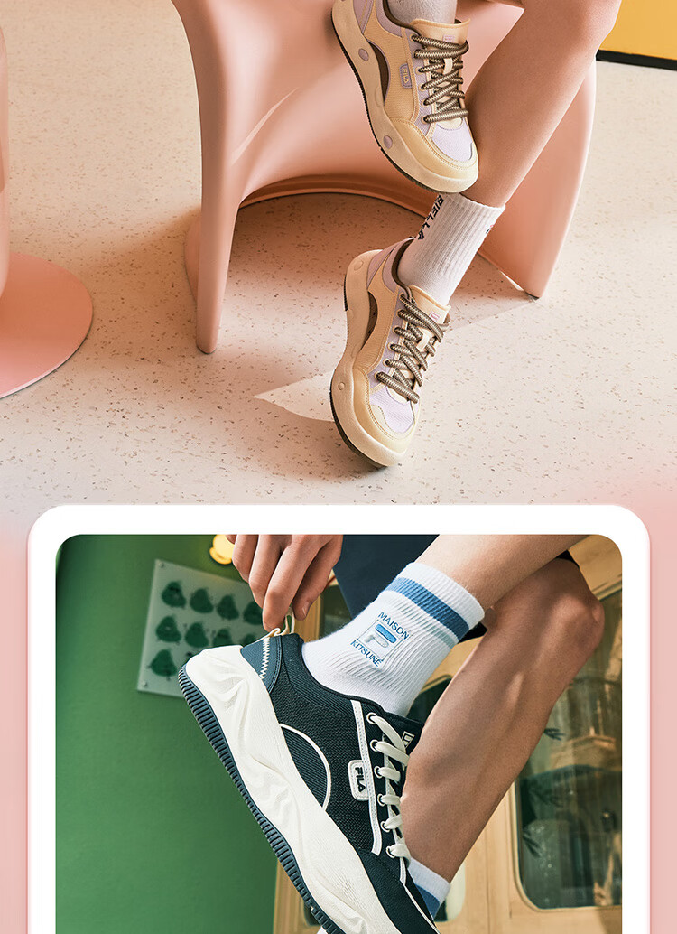 FILAFILA Official Women's COOKIES Retro Canvas Shoes Fashion Casual Sneakers 13