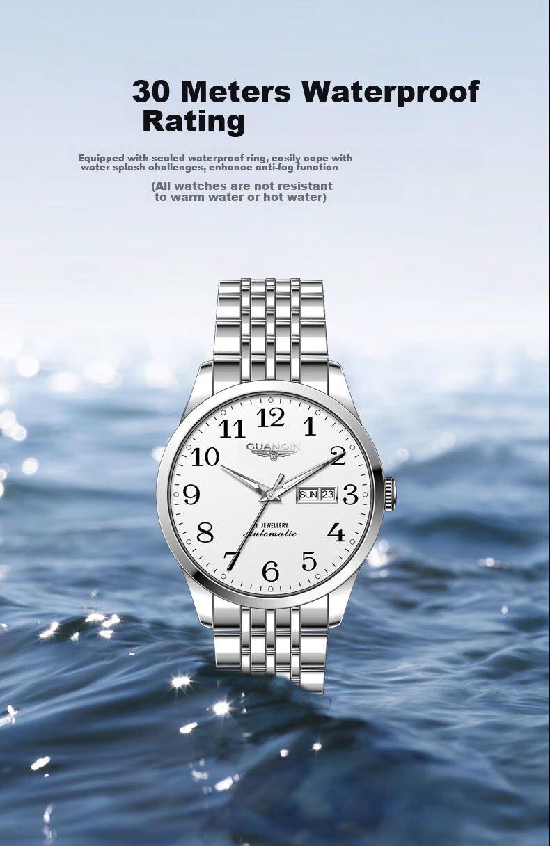 GUANQIN Digital Watch for Middle-Aged And Elderly Men, Mechanical Watch 2026 New Large Dial Waterproof Gift for Dad on Father's Day 13