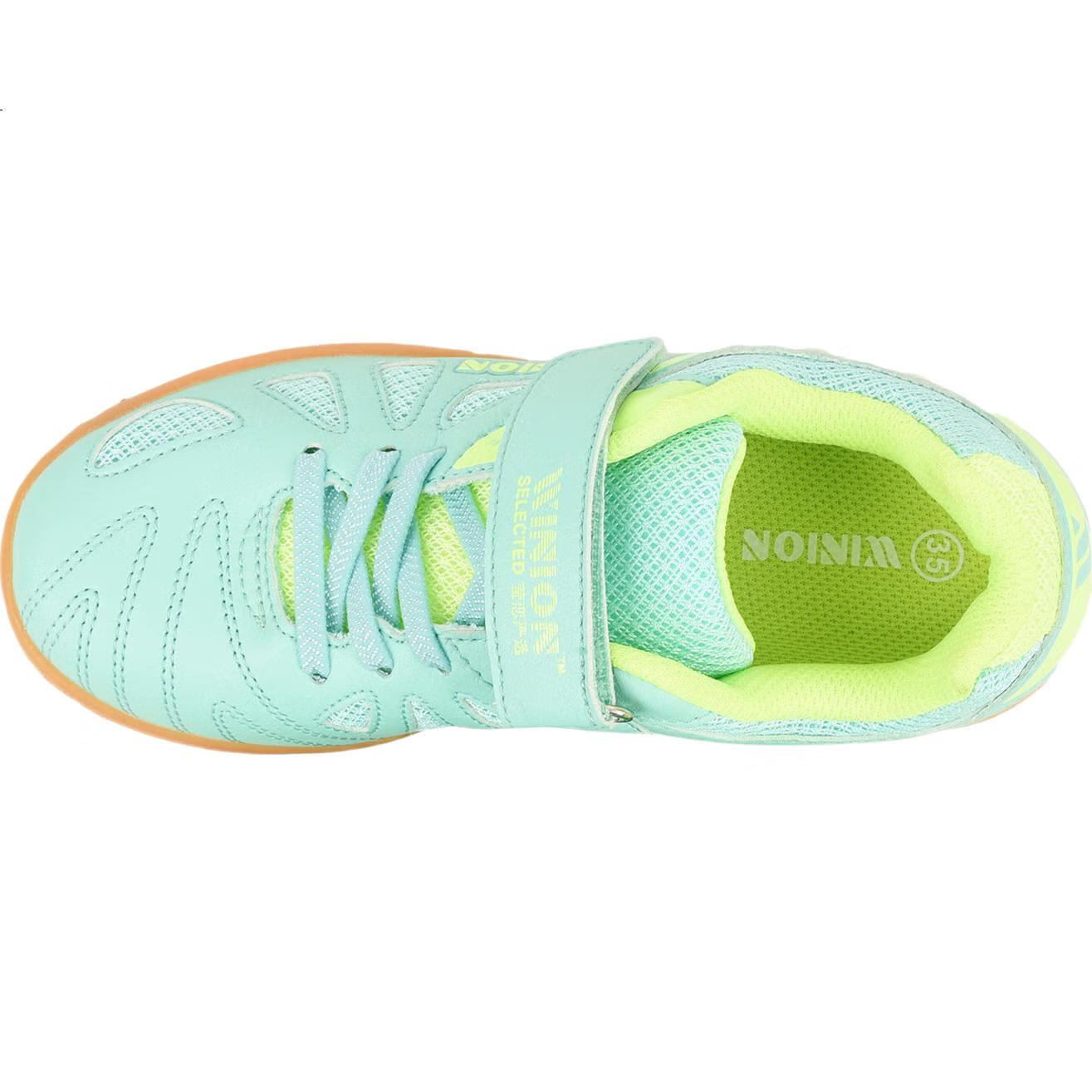 WINION Premium Selection Table Tennis Shoes for Children, Boys And Girls, Breathable Non-Slip Sports Shoes, Fluorescent Green, Size 31
