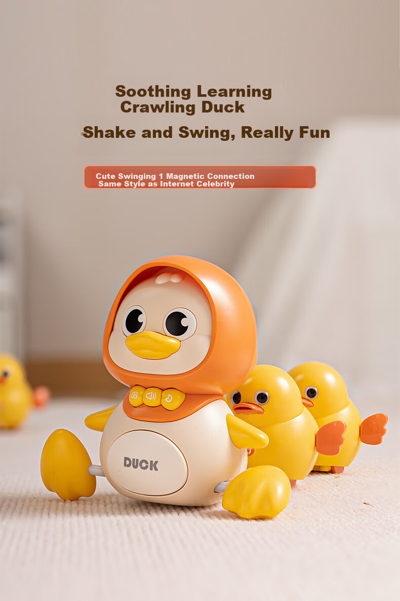 COOKSS Children's Toy Swinging Duck, Fun Crawling Duck, Baby Learning to Crawl, Boys And Girls 0-3 Years Old, Birthday Gift 1