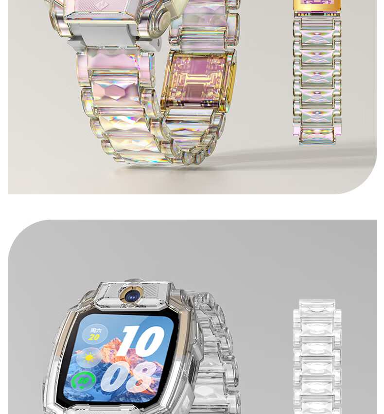Iboann Compatible Watch Band with Clasp for Xiaotianc Z11, Magnetic Clasp for Z10 Children's Watch, Compatible with Z9/Z8/Z7A/Z6A/Z5PRO/D3/N3/Q1A/D2/Z1S/Y05 Accessories, Rainbow 22