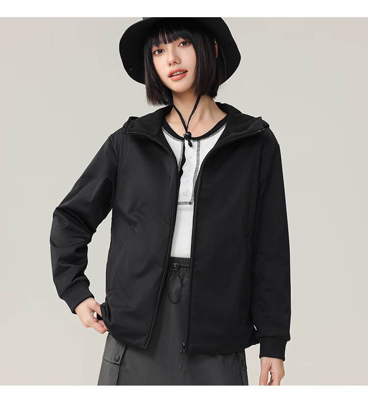 SNOWFLYING Women's Hooded Jacket 2025 Fleece Waterproof Softshell Lined Sweatshirt White M160 9