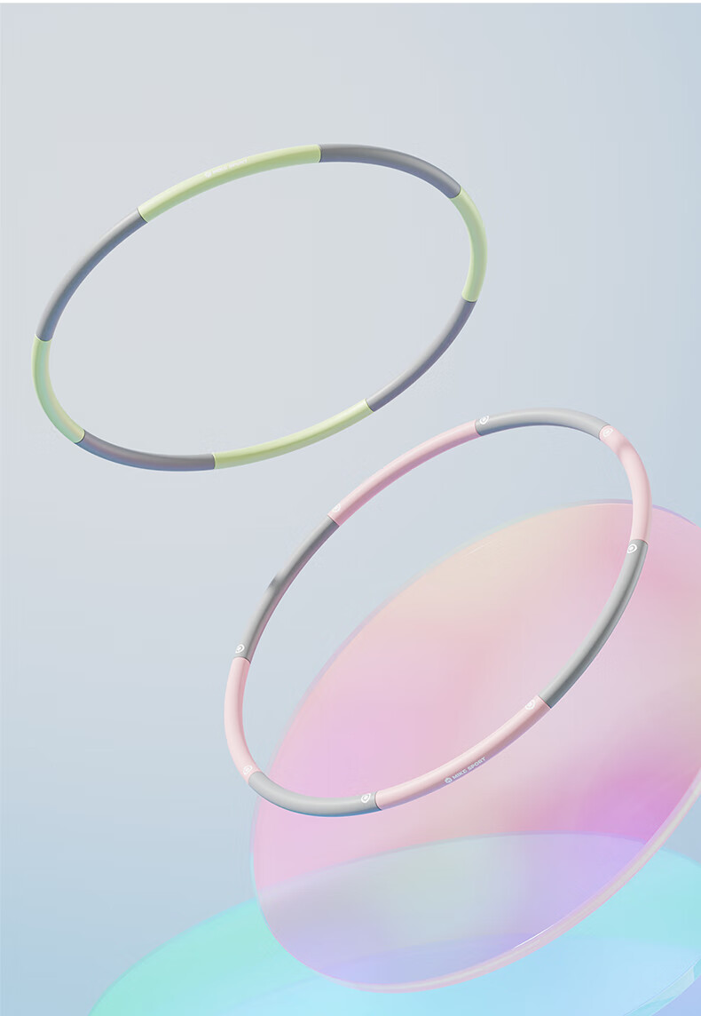 Mike Removable Hula Hoop for Adults, Waist Slimming Fitness Shaping Aerobic Buttocks Lifting Abdominal Exercise, Avocado Green 3 Pounds 5
