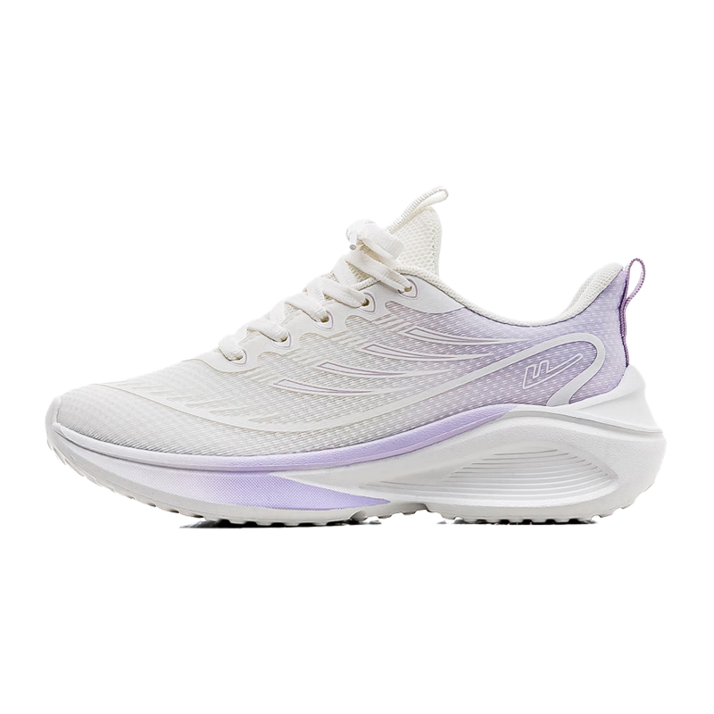 Huili Women's Mesh Sneakers, Thick-Soled Versatile Casual Shoes, Ladies Running Shoes WXY4544 White Purple 37