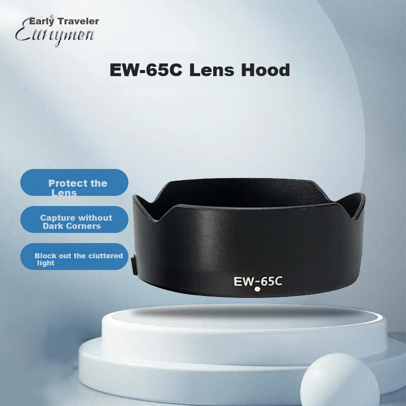 Earlymen EW-65C, Suitable for Canon RF 16mm F2.8 STM Lens, Compatible with R8, R50, RP, R5, R6II Second Generation, R7, R10 Accessories, Sunshade