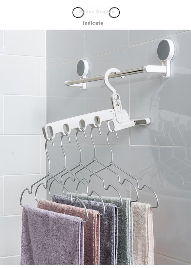 Daisy Leaf Japanese-Style Travel Folding Clothes Hanger, Wide Shoulder Drying Rack, Hotel Indoor Laundry Hanger, 3-Pack for Business Trips 5