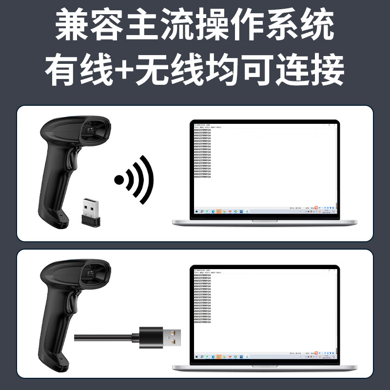 Kemi (Comet) GY-56W Barcode Scanner Gun, Wireless Barcode Scanner for Pharmaceutical Traceability, Spare Parts Warehouse Logistics, Express Delivery Product One-Dimensional Code Screen Code Scanner