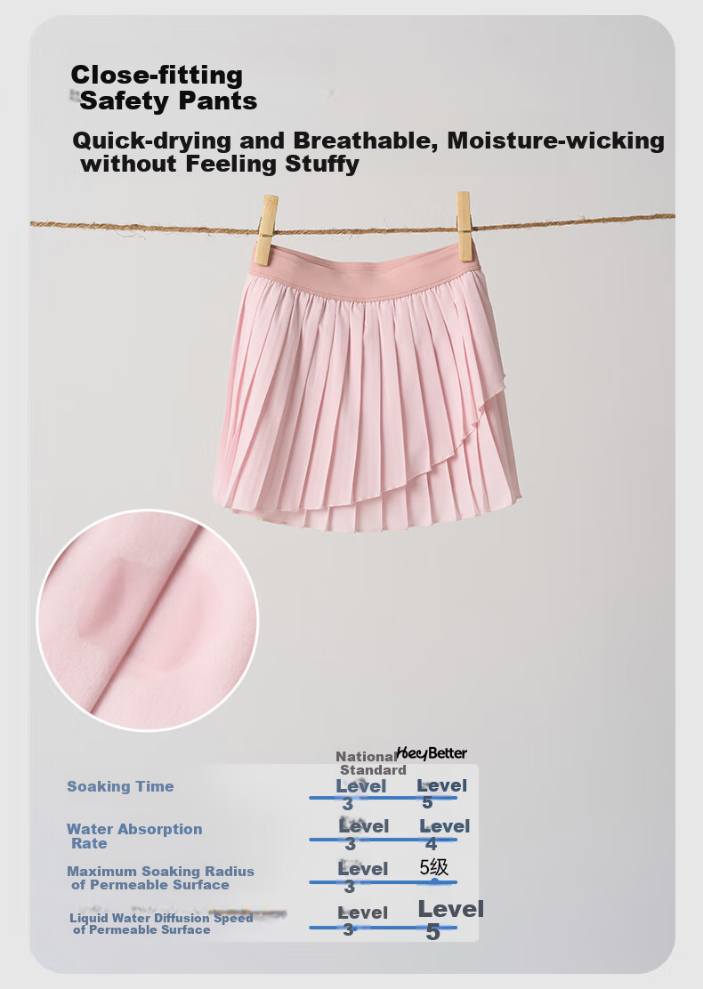 HeyBetter Children's Tennis Skirt, Swan White (White), Size 170 8