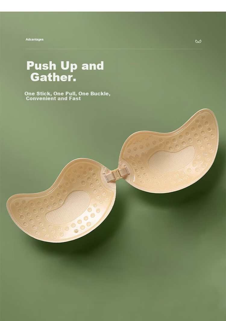 MiiOW Invisible Bra for Women, Push-Up And Lift, Breast Pads for Wedding Dresses, Breathable Seamless Formal Wear, Nipple Covers, Waterproof And Anti-Exposure 4