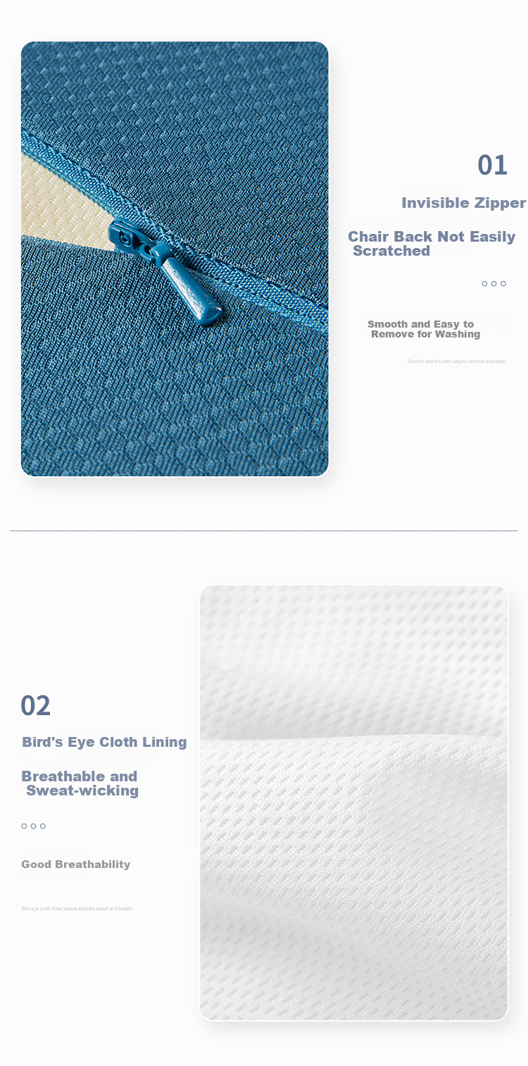 JAGO Office Chair Cushion, Seat Pad, Long-Sitting Aid, Chair Beauty Butt Cushion, Car Seat Cover Set, Basic Model 1