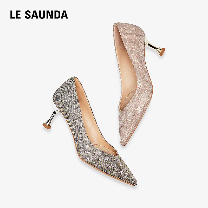 Laird 2026 New Fashion Elegant Commuter Pointed Toe Stiletto Pumps Wedding Shoes Women 6T61601 Dreamy Silver PWF40