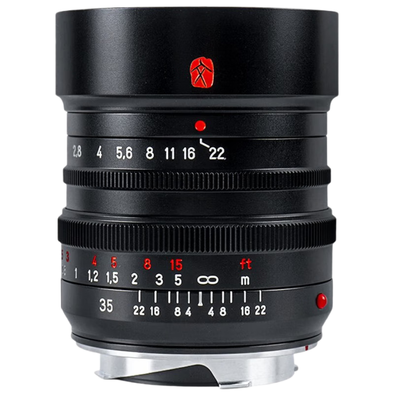 Qigongjiang Leica Camera Prime Lens, Side-By M-Mount, Black, M35mm F1.4 Large Aperture Landscape Portrait Prime Full-Frame Manual Focus Lens, Human Series