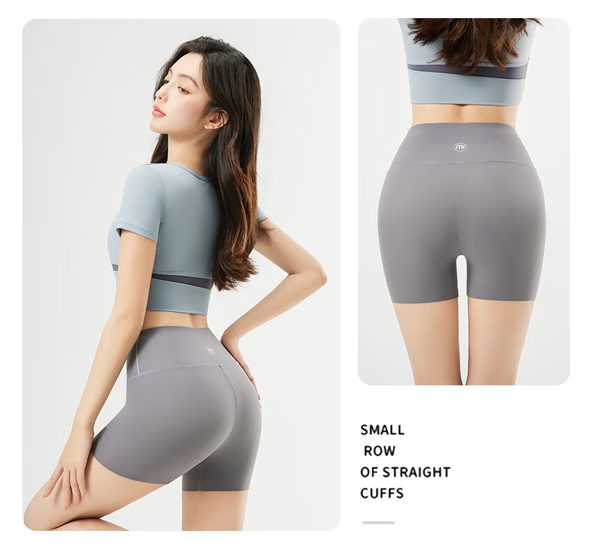 LangSha Ice Silk Shark Leggings for Women, High-Waisted, Tight-Fitting, Slimming, Base Layer Pants, Sports Fitness Yoga Pants, Three-In Safety Shorts 24
