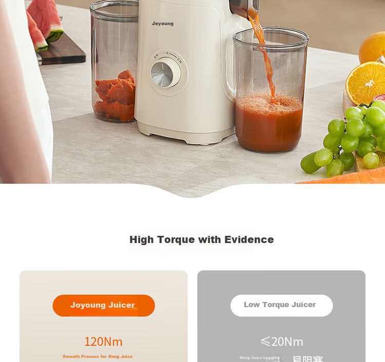 Joyoung Juicer, No-Cut Large Diameter Juicing Machine, Whole Fruit Pulp Separation Juicer, Z11-LZ820 24