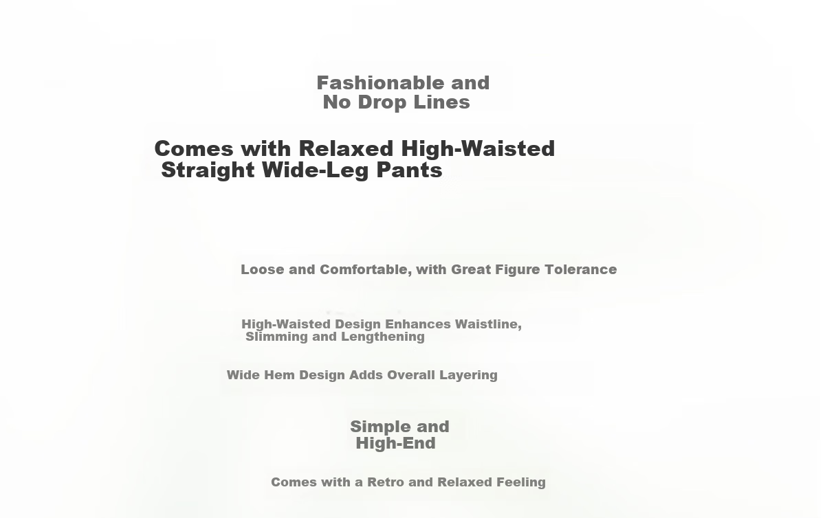 Chushen Spring And Summer Wide-Leg Pants for Women, High-Waisted, Height-Increasing, Straight-Leg, Loose-Fitting, Slimming, Relaxed Casual Long Pants S52X062 3