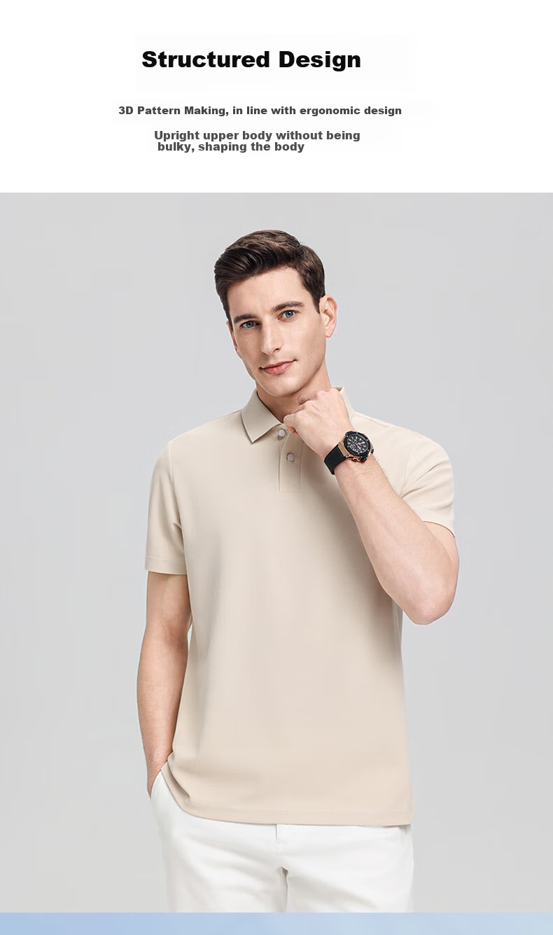 ROMON Short-Sleeve Polo Shirt for Men, New Style 7A Antibacterial Quick-Dry Business T-Shirt for Young And Middle-Aged, Summer 201 White L 4