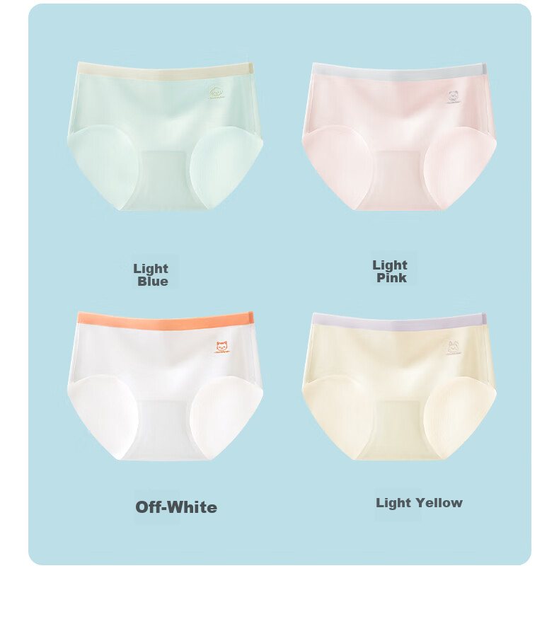 LangSha Children's Underwear, Girls' Ice Silk Thin Summer Triangle Panties, Antibacterial Seamless Breathable Solid Color Developmental Shorts for Older Childre 20