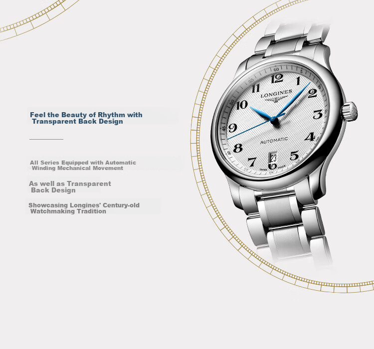 LONGINES Swiss Watch, Master Collection, Men's Steel Strap Mechanical Watch, L26284786 6