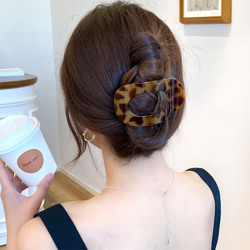 Dongyi Premium Hair Clip for Women High-End Back Hair Bun Claw Clip Wide Hair Accessory Luxury Hairpin Qixi Valentine's Day Gift 2