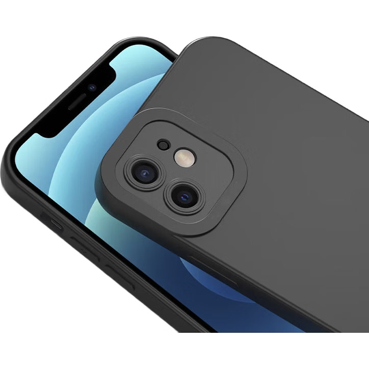 Чехол HOLDZU для iPhone 13, силиконовый, противоударный, тонкий, матовый, графитовый черный