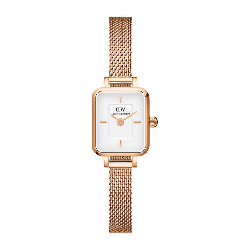DanielWellington DW Ladies Watch, Vintage Small Sugar Cube Quartz Steel Strap Wristwatch, Birthday Gift for Girlfriend, DW727