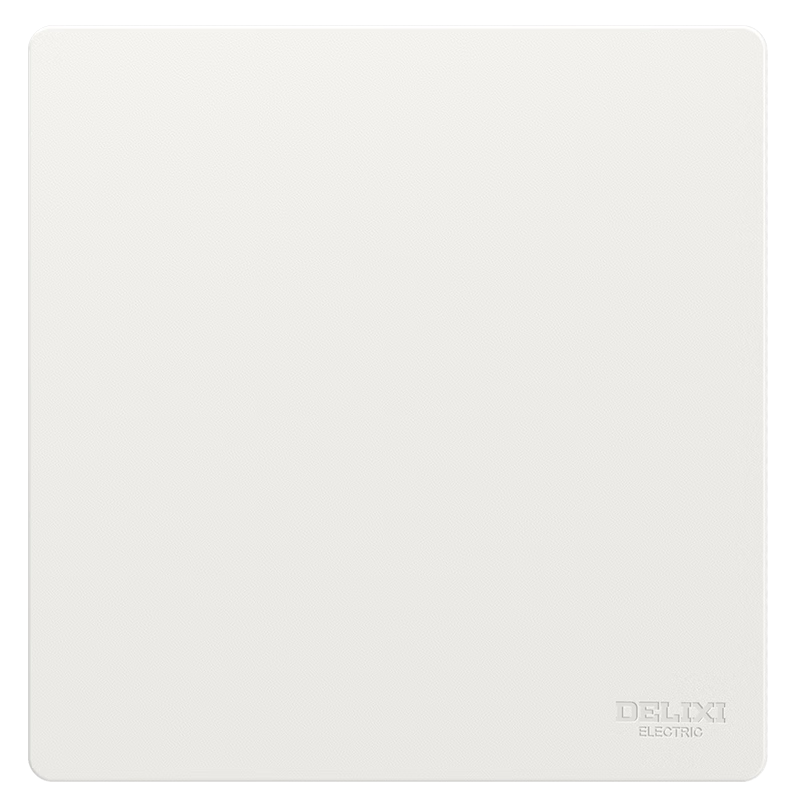 DELIXI Switch Socket CD806 Matte Frosted Cream Style Large Panel Blank Cover Han Jade White