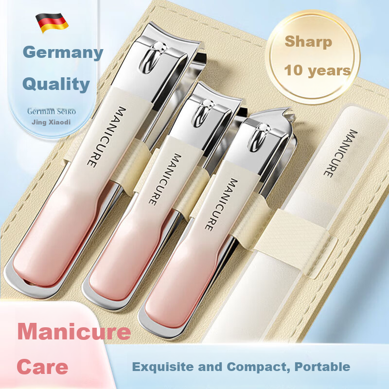 Jingxiaodi 4-Piece Set: Nail Clipper Set with Nail Clippers, Nail File, Manicure Tools, Nail Grinding Strip, And Nail Nippers
