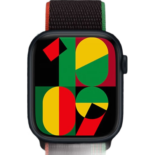 Ремешок MSSM для Apple Watch Series 11, Ultra 3/S10/9/SE3, Белый Радужный, 44/45/46/49MM, нейлоновый