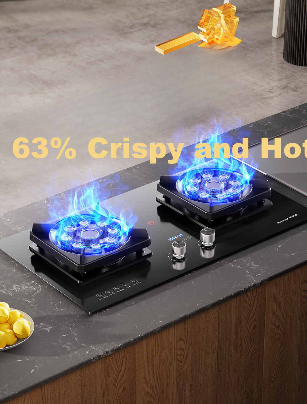 Royalstar Gas Stove, Dual Burner for Home Use, 5.0kW High Heat Output, Built-In And Countertop Dual-Use, Independent Timer on Both Sides, JZY-B51 10