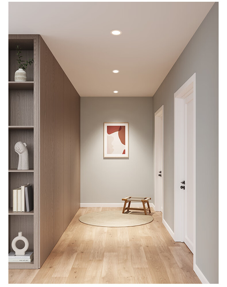 OPPLE Recessed LED Downlight Ra95 Full Spectrum Anti-Glare Aluminum 3-Inch 7W Warm White Beam Angle 90° 7