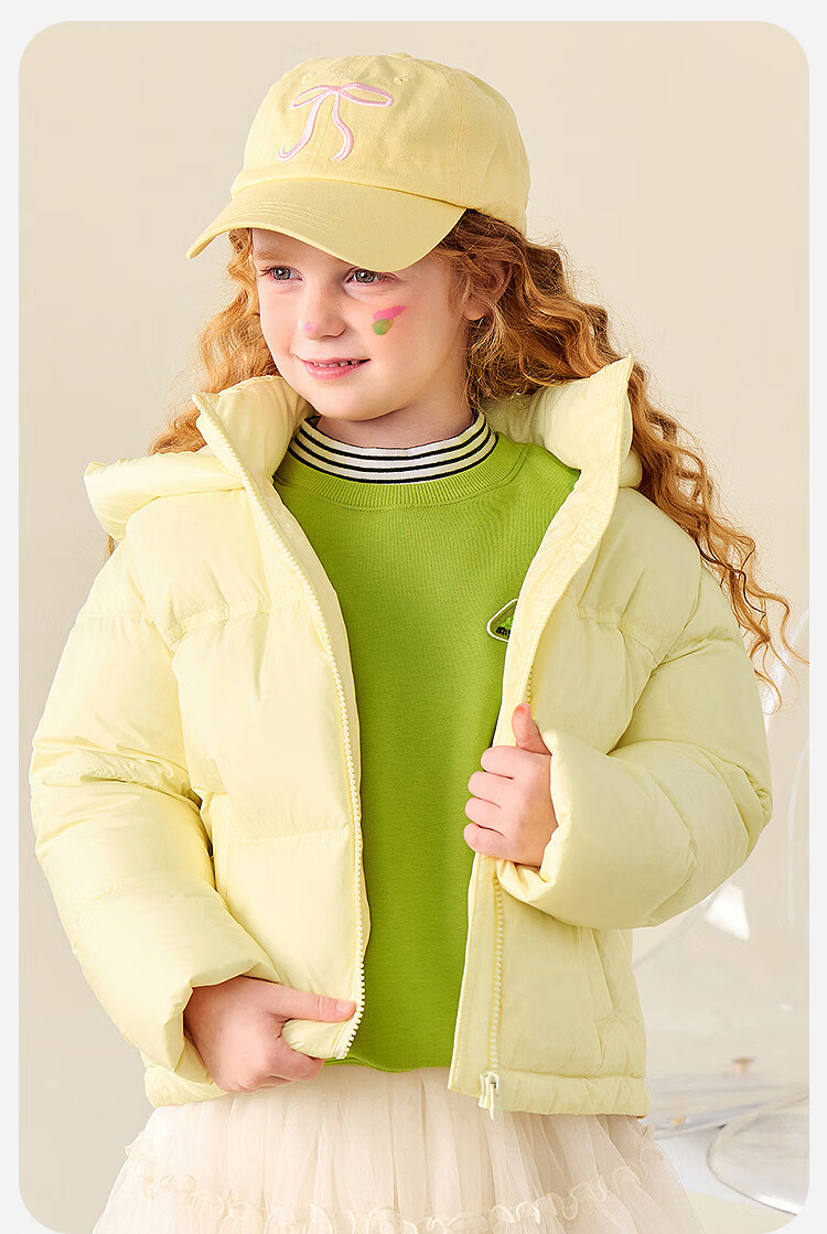 Minibala Kids Girls Down Jacket Waterproof Windproof Thermal Lining Thickened Winter 2025 2