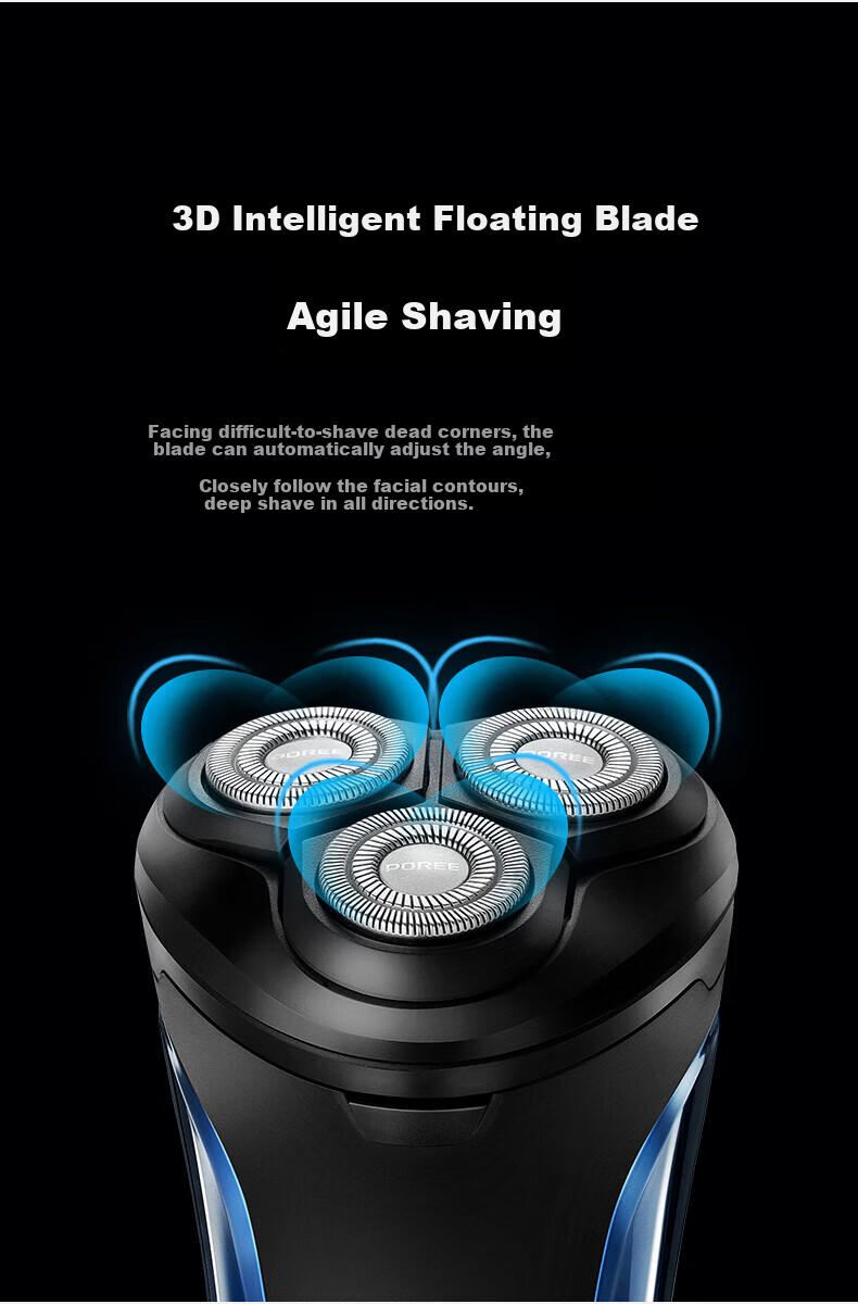 FLYCO Electric Shaver, Gift for Men, Jingdong Exclusive, Rechargeable Smart Car-Shaving Razor, Rotating Beard Trimmer, Fully Washable PS197 13