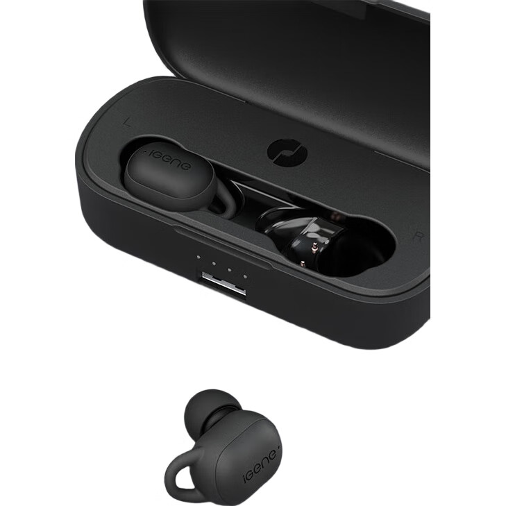 iGene Беспроводные наушники Bluetooth 5.4 с шумоподавлением, 180 часов работы, водонепроницаемые IPX6, черный
