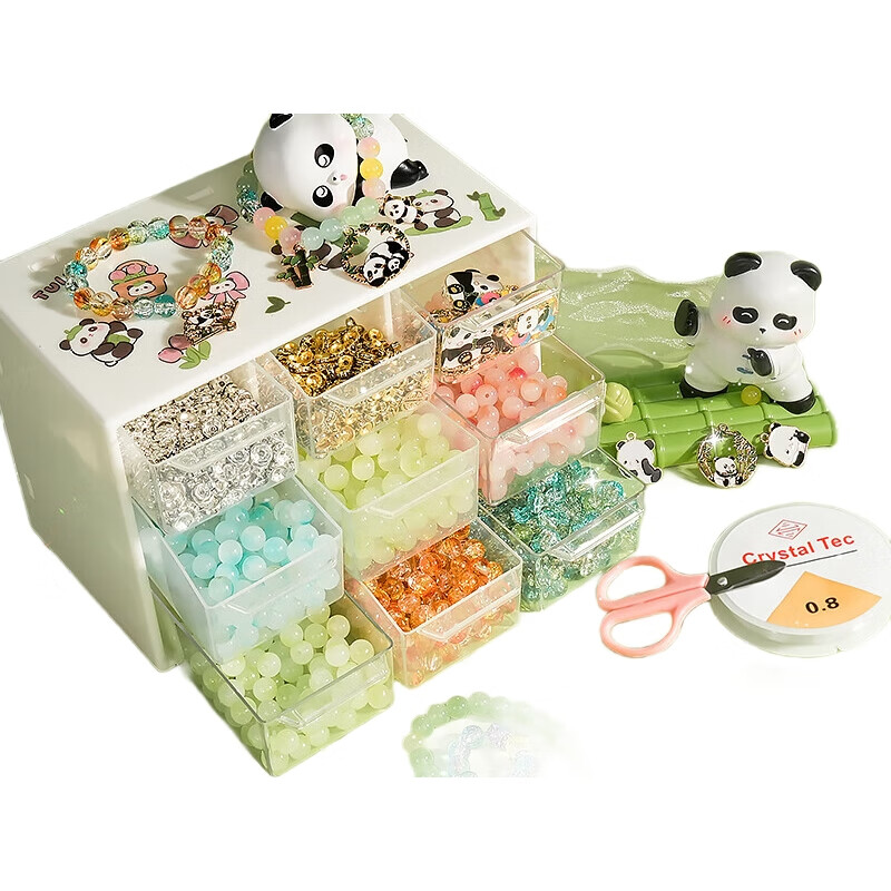 Набор для творчества Huangen Panda "Сделай сам", браслет, бусины, игрушка для детей от 4-6 и 7-10 лет, подарок