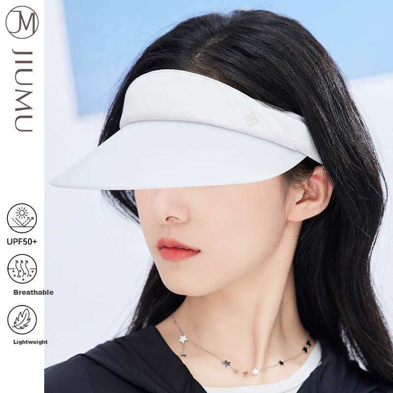 JIUMU Sun Protection Hat for Women, Sun Visor Cap, Sunhat, Visor Hat, Cool Cap, Summer Outdoor Face-Covering UV Protection Hat for Wome