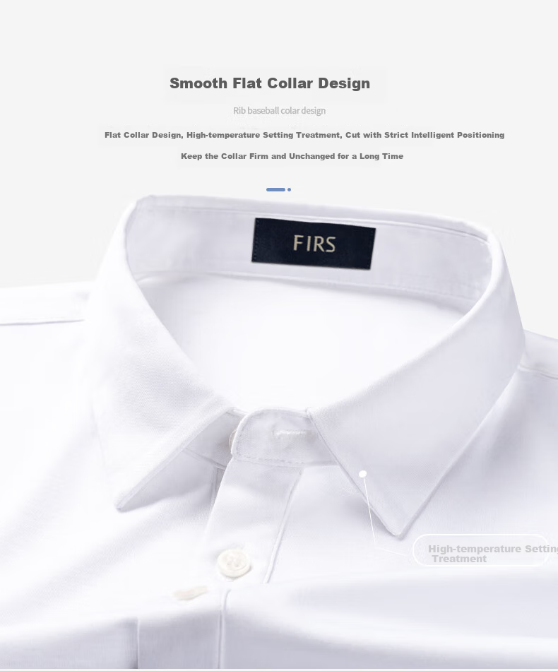 FIRS [100 Liquid Ammonia Pure Cotton] Short-Sleeve Polo Shirt for Men, Summer High-End Wrinkle-Free Collared T-Shirt, White, Size L 5