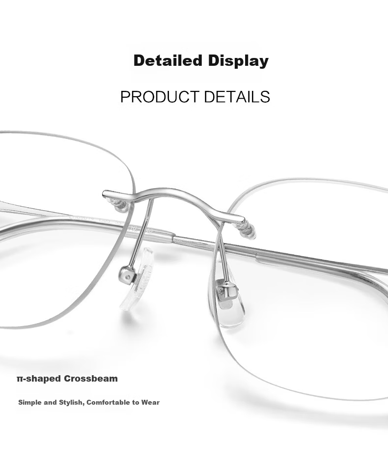 LOHO Rimless Glasses for Women, Prescription Available, Blue Light Blocking, Pure Desire, Ultra-Light, High-End Feel, Frameless Eyeglasses 8