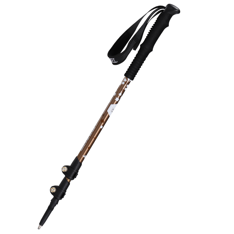 CAMEL Outdoor Aluminum Alloy Lightweight Telescopic Hiking Trekking Pole Anti-Slip 173BABP161C Mocha Brown